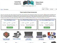Tablet Screenshot of foam-inserts.com
